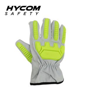 HYCOM ANSI 5 Anti-Kollisions-TPR-Handschuhe aus Ziegenleder, schnittfeste Arbeits- und Schlaghandschuhe