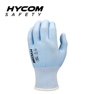 HYCOM Atemgeschnittener 18G-Schnittschutzhandschuh der Schnittstufe 3 ANSI 2, HPPE-Arbeitshandschuhe in Lebensmittelqualität
