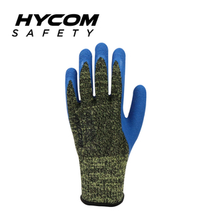 HYCOM 10G ANSI Cut 5 Hitzebeständiger Handschuh, beschichtet mit Latex-Aramid-Arbeitshandschuh mit hohem Schnitt